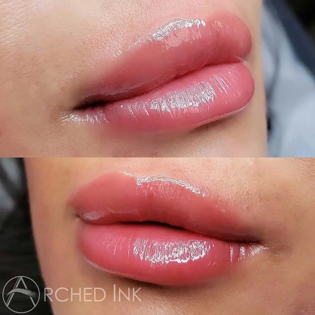 Lip Blushing Before and After Best Examples of Lip Tattoo