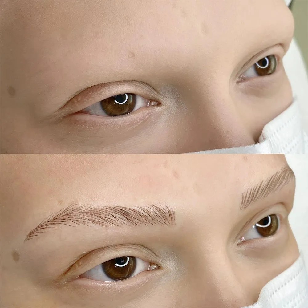 Microblading with No Eyebrows What Does It Look Like?