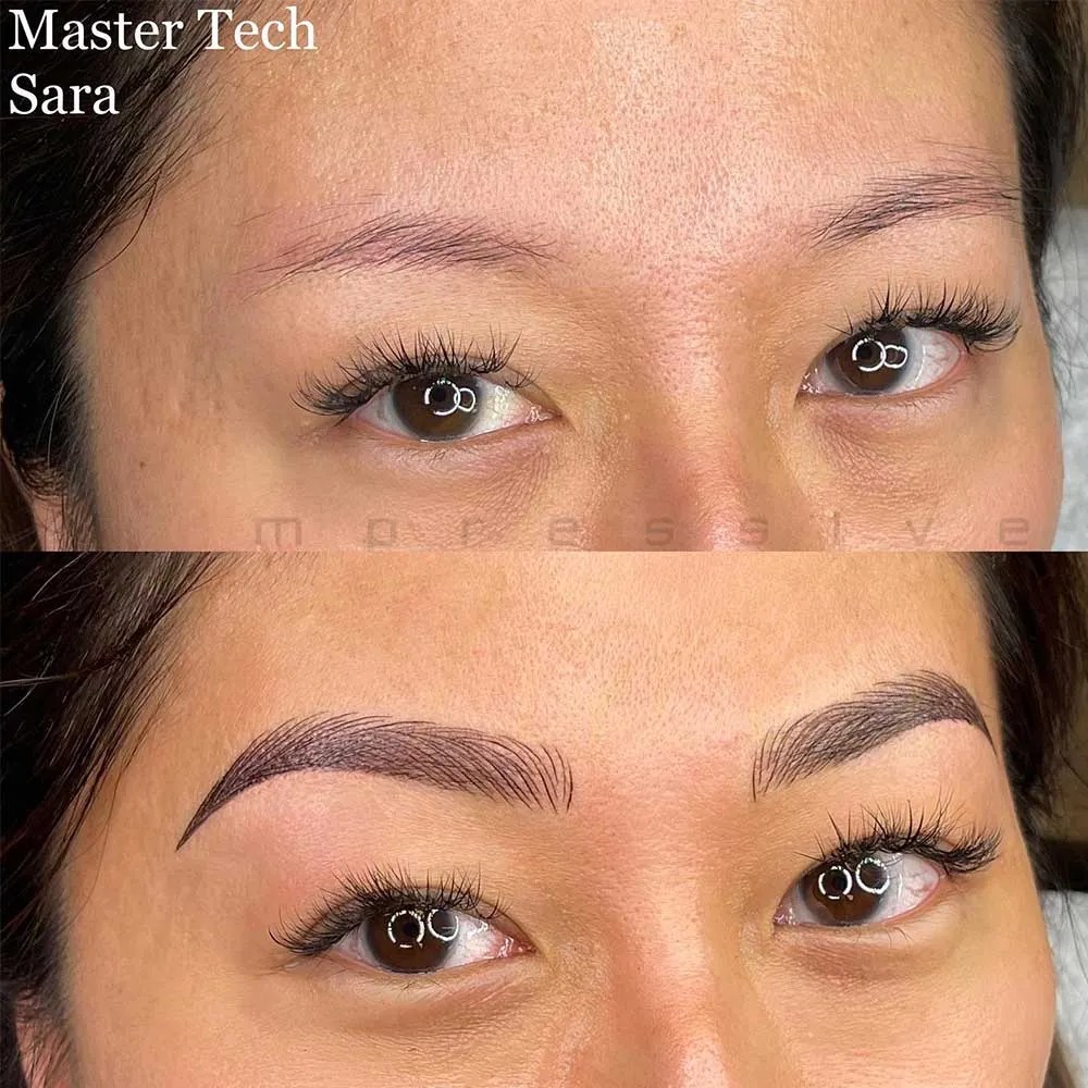 Different Types of Microblading 4 Versions of Stroke Brows
