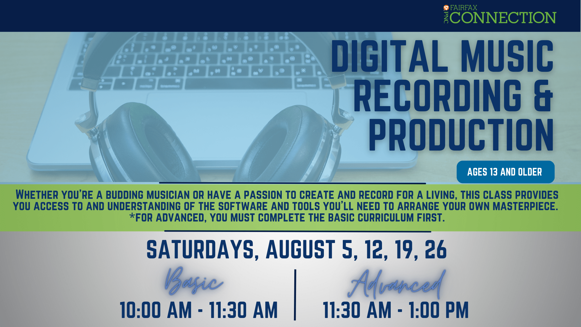 Digital Music Recording & Production (LIVE) PNC Fairfax Connection