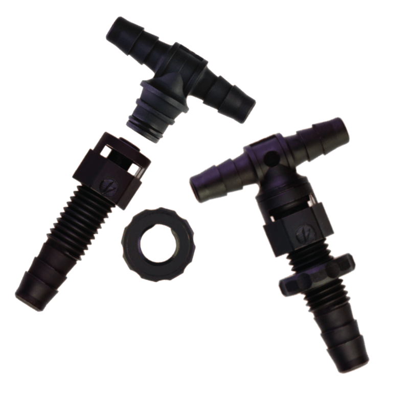 Universal Tee Swivel Bulkhead Fitting Pneumatic Systems