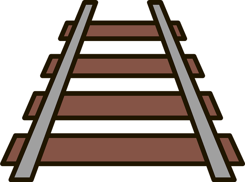 Railroad Tracks Vector Transparent PNG All