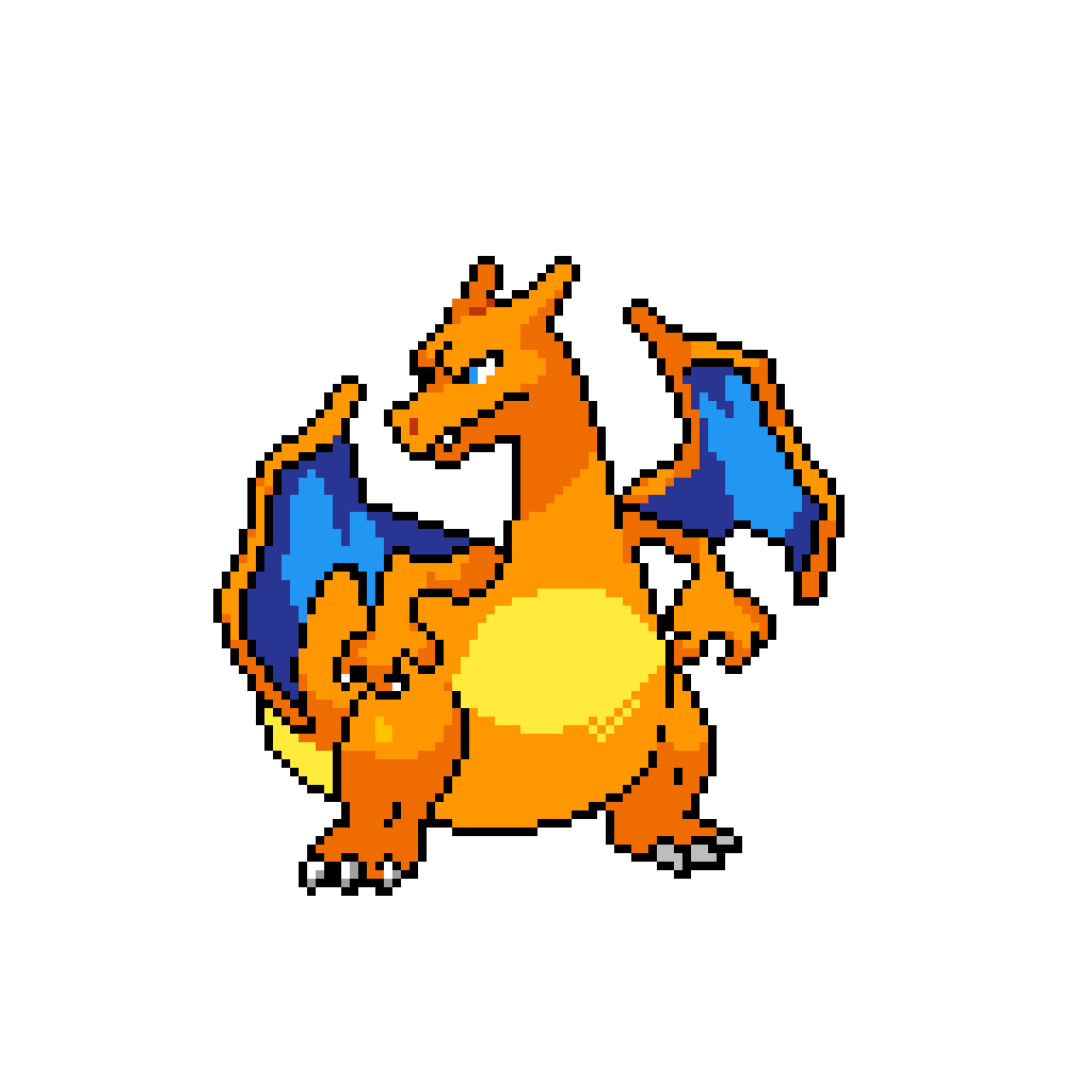 Charizard FireBreathing Dragon with Blue Wings Free PNG PNG All