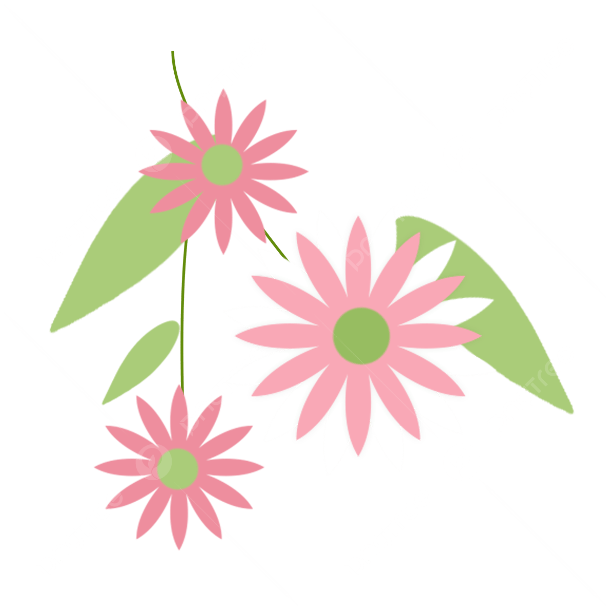 Cartoon Pink Flower Floral Design and Nature Art Free PNG PNG All