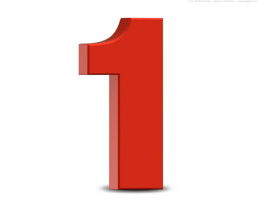 1 Number PNG Transparent Images PNG All