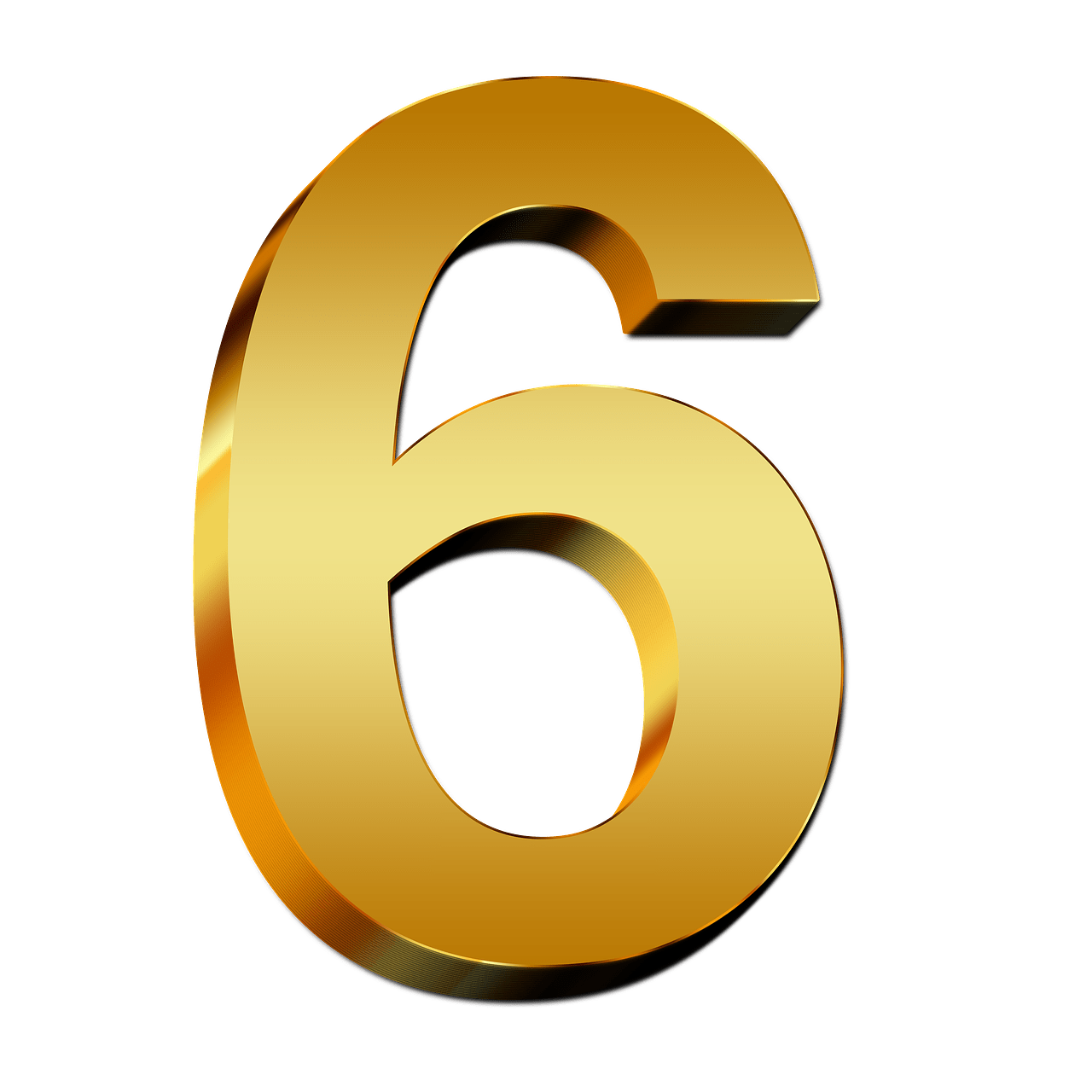 6 Number PNG Transparent Images