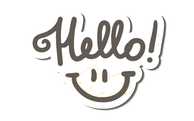 Cheerful Hello Friendly Message with Smiley Face Clipart PNG PNG All