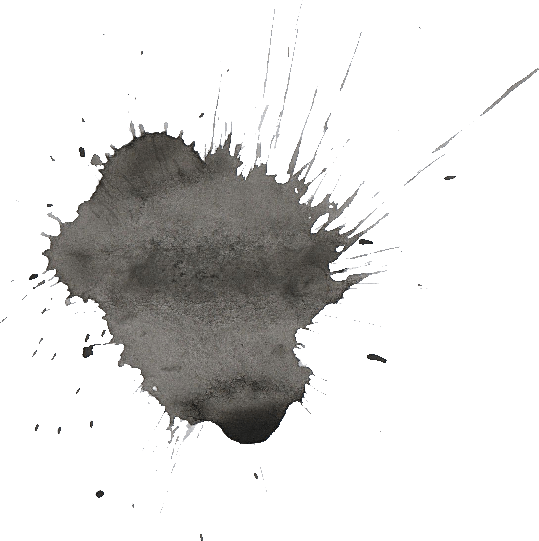Ink Splash and Paint Splatter Artistic Texture Clipart PNG All