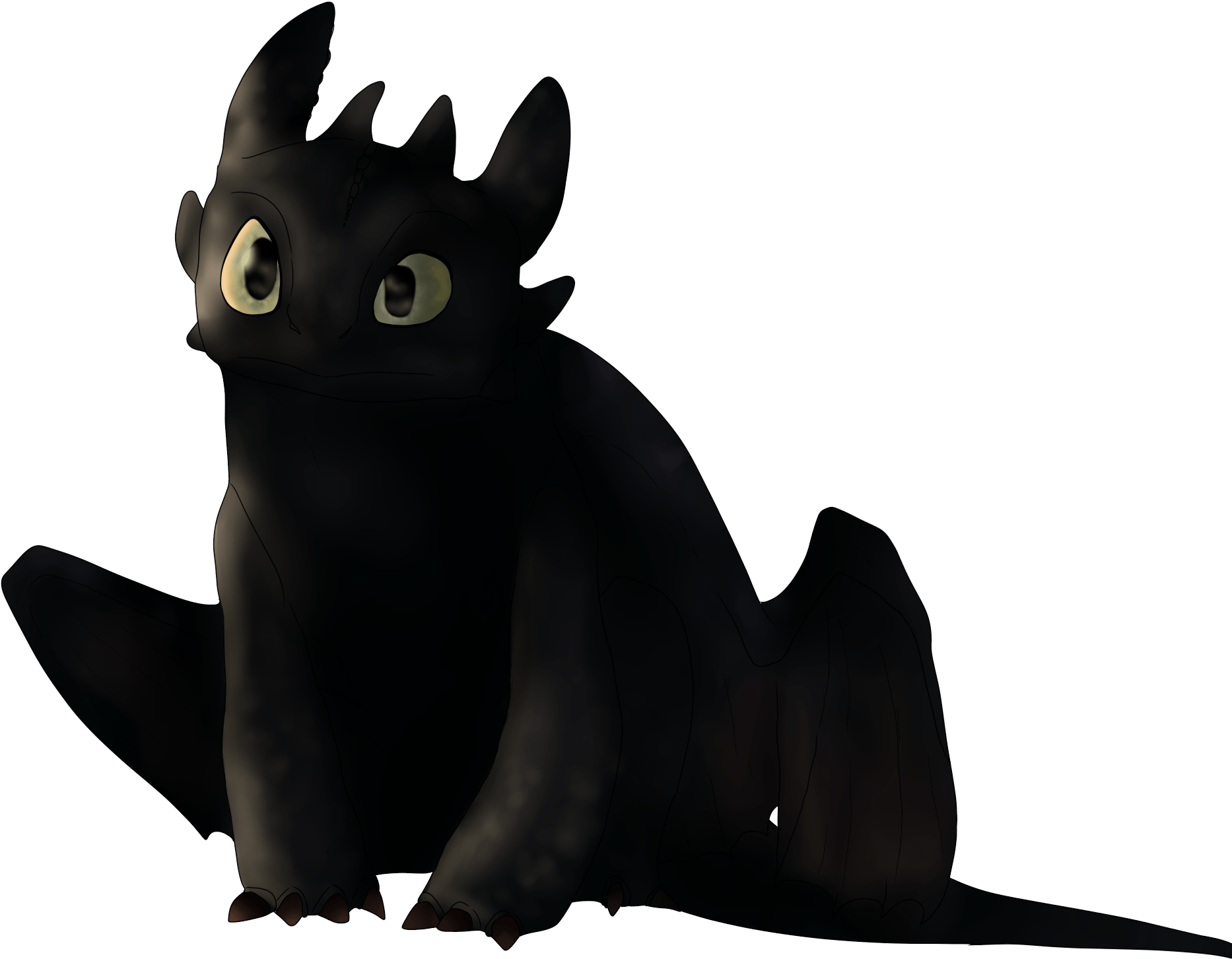 Toothless Dragon Animated Fantasy Mythical Art PNG File PNG All