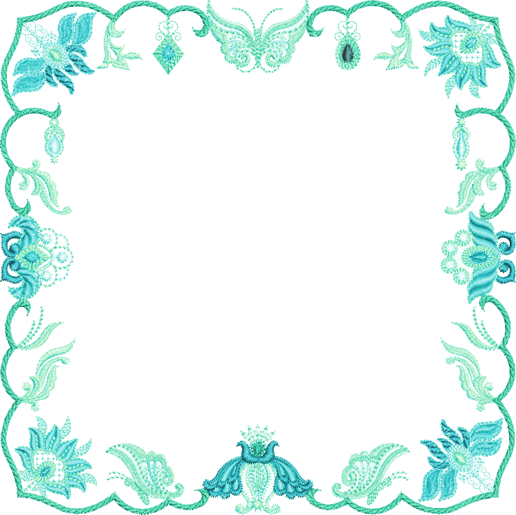 Turquoise Frame PNG Image Background