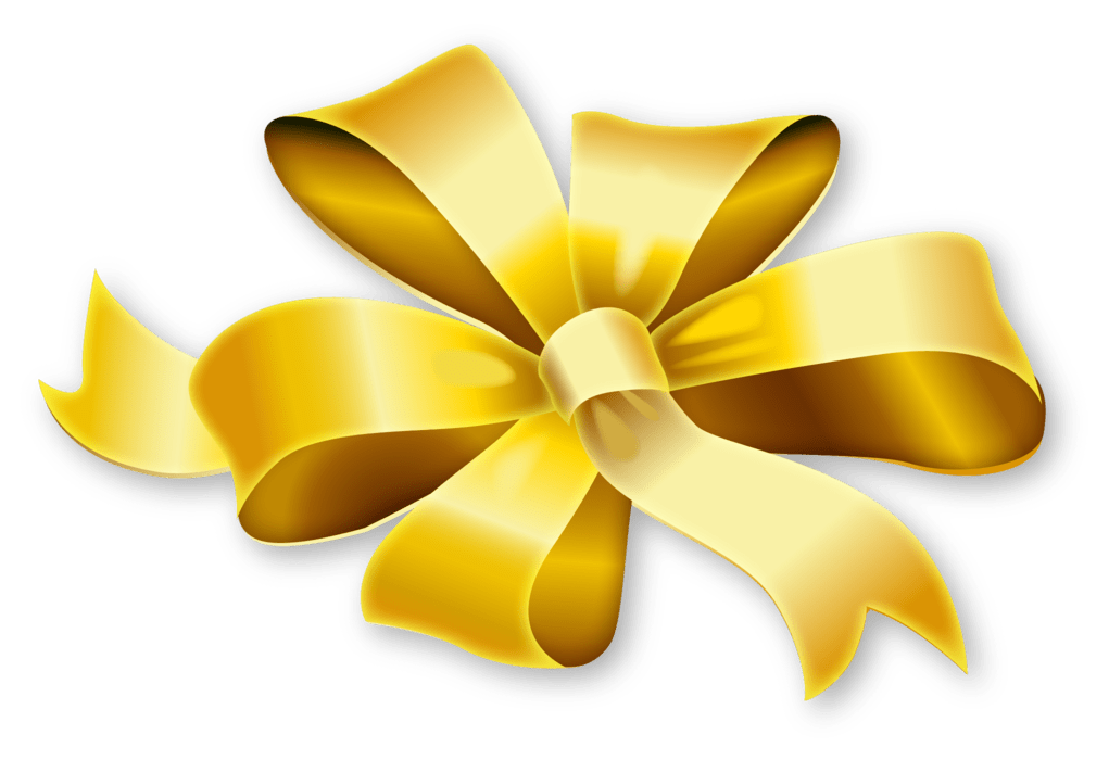Golden Bow Ribbon Transparent Image PNG Arts