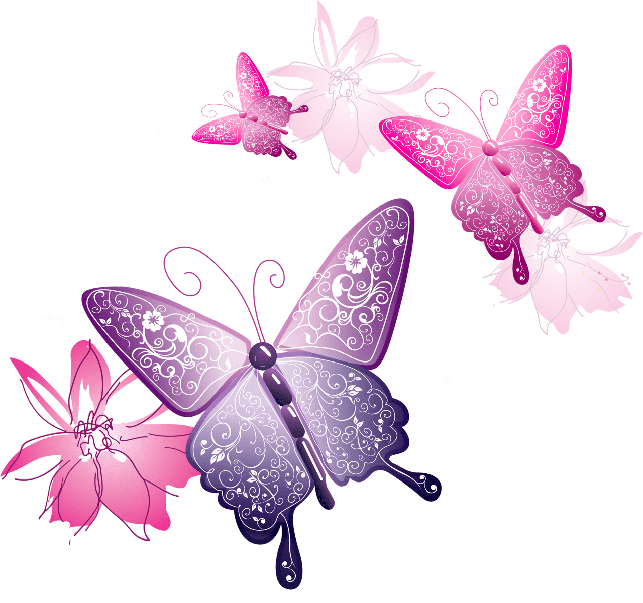 Vector Butterfly PNG PNG Mart