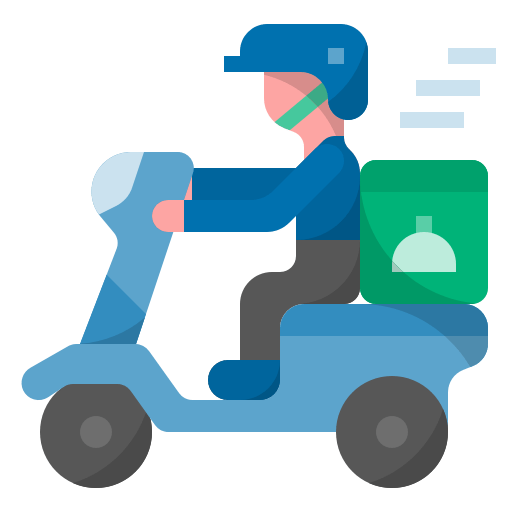 Food Delivery Scooter PNG Isolated File PNG Mart