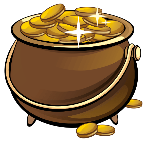 Pot Of Gold Vector PNG Transparent PNG Mart
