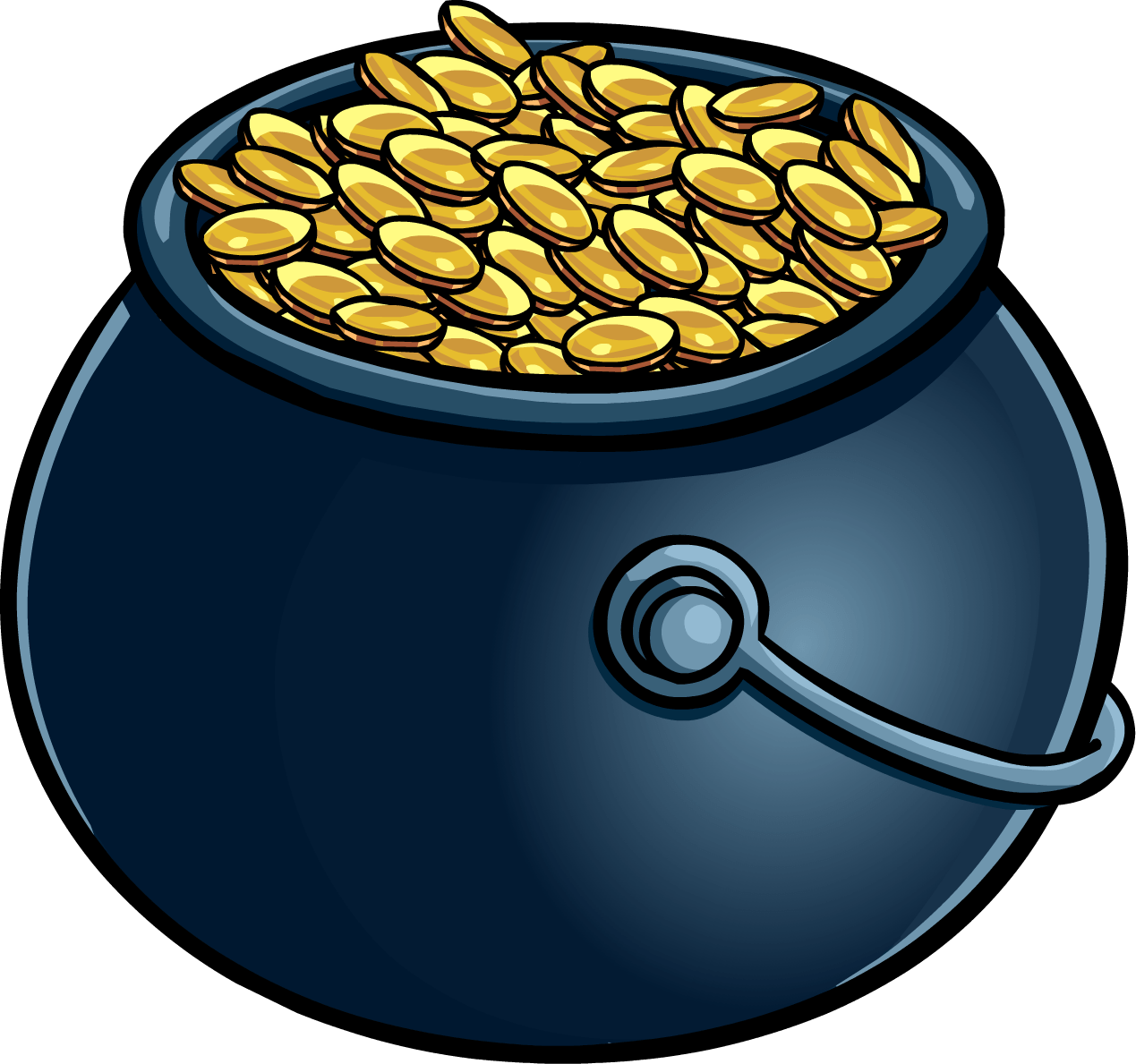 Pot of Gold Vector PNG PNG Mart