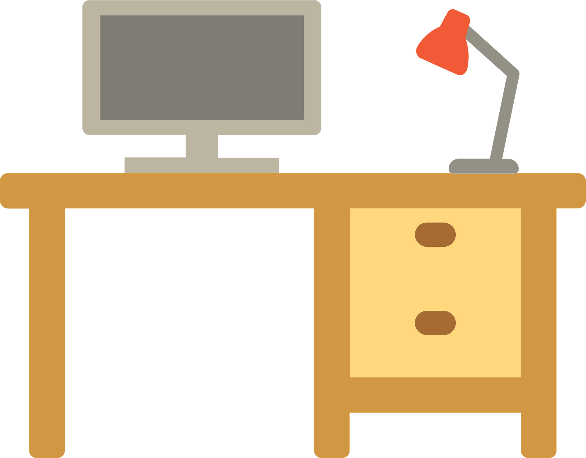 Computer Desk PNG File PNG Mart