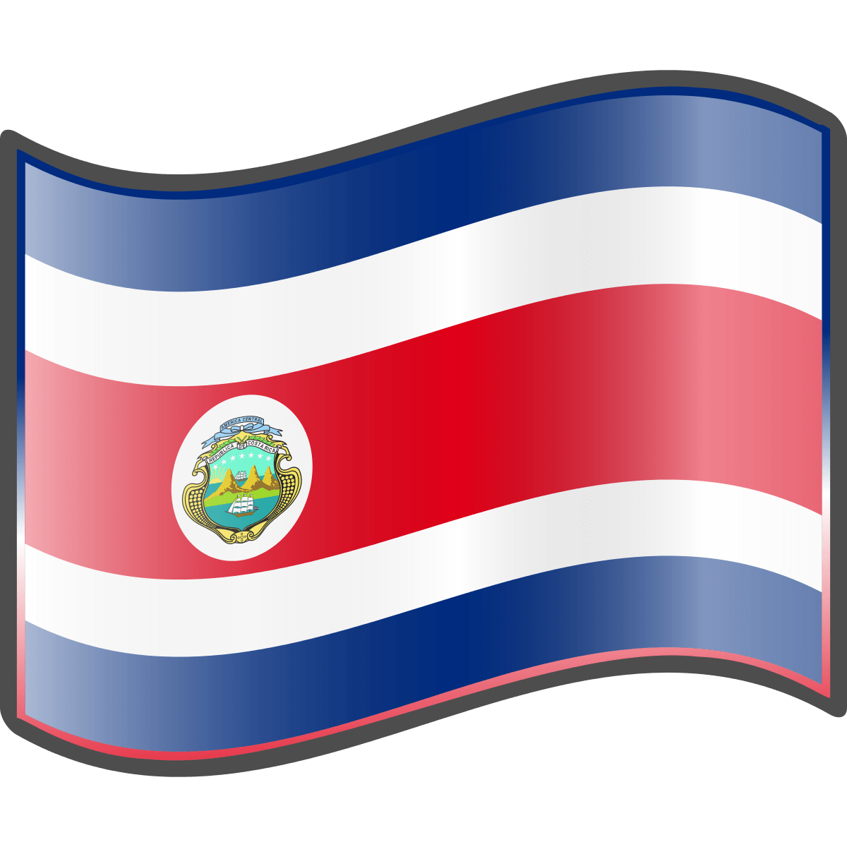 Costa Rica Flag PNG Image PNG Mart