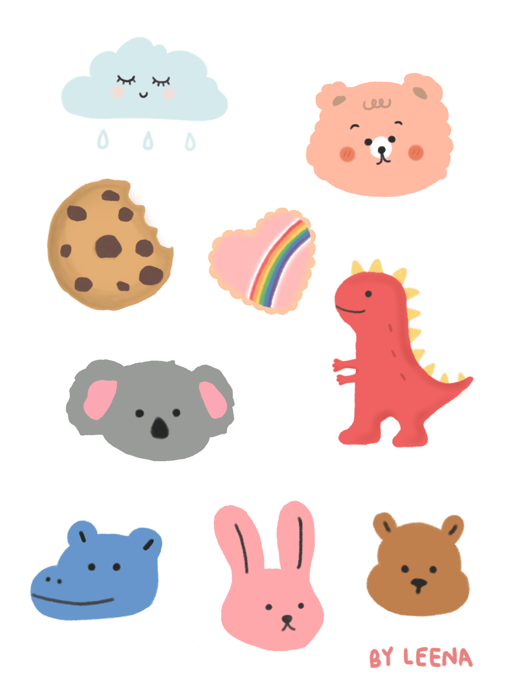 Cute Sticker PNG Image PNG Mart