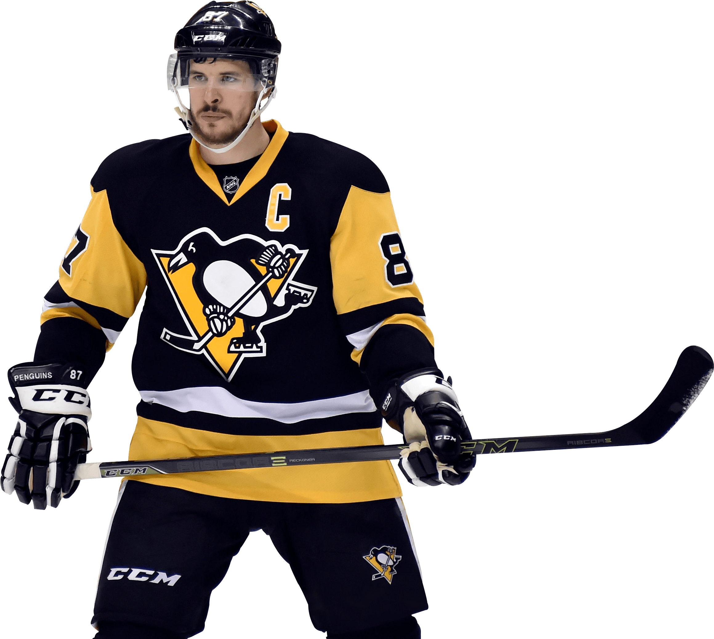 Sidney Crosby Icon Hockey Star Athlete Portrait Transparent