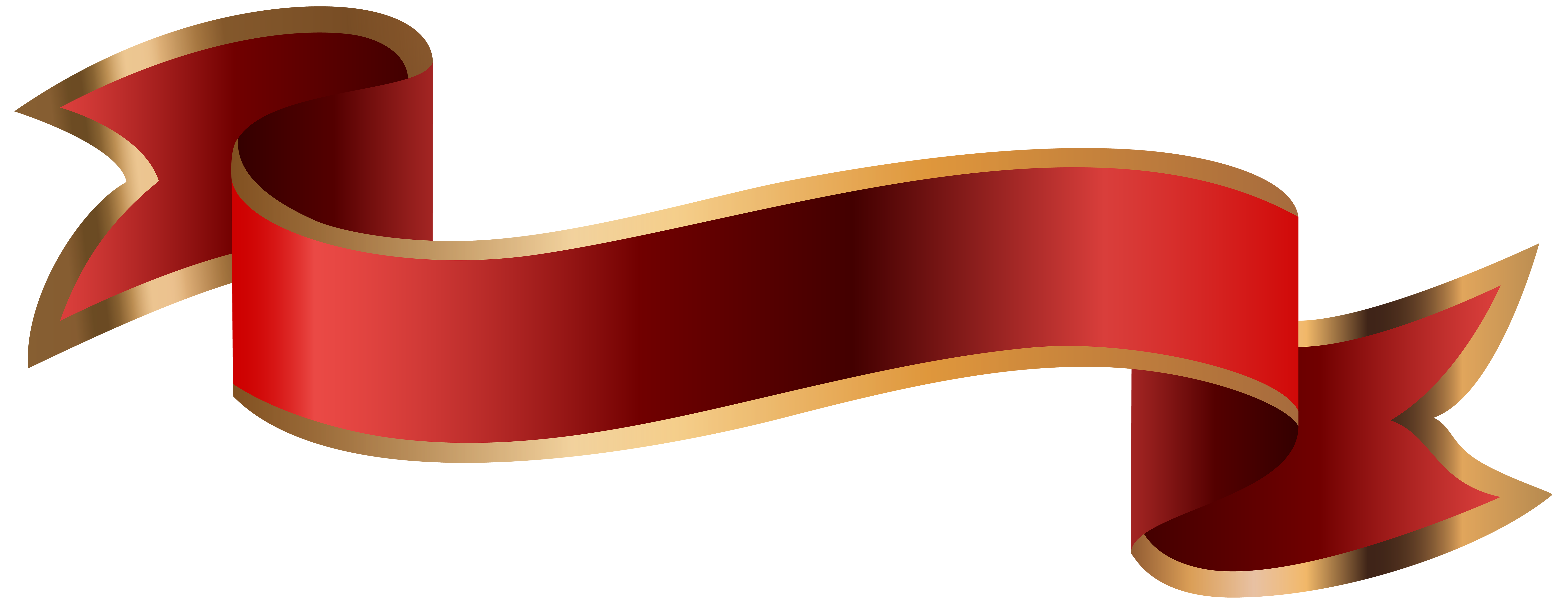 Gold Red Ribbon Transparent File PNG Play