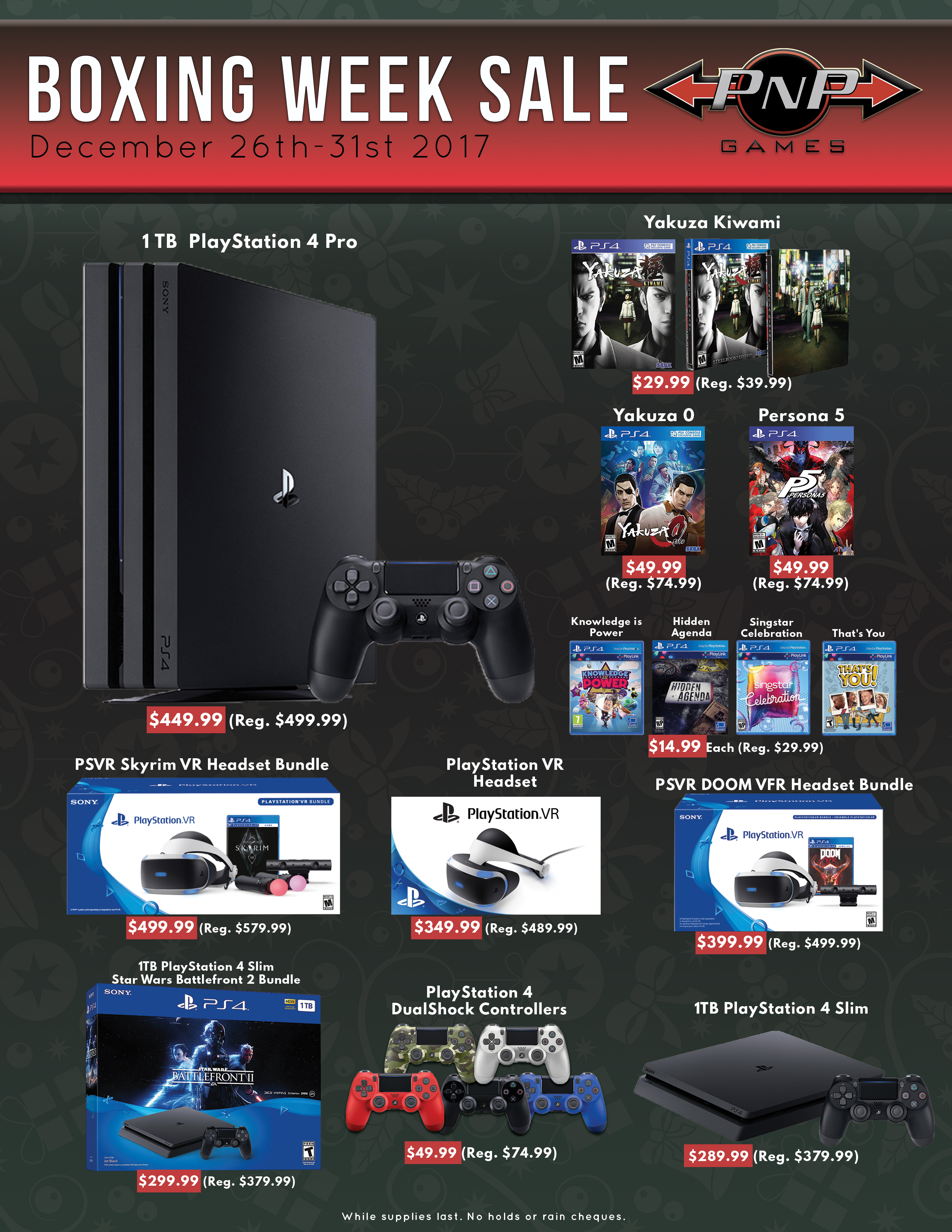 PNP Games Boxing Week Sale 2017 PNP Games