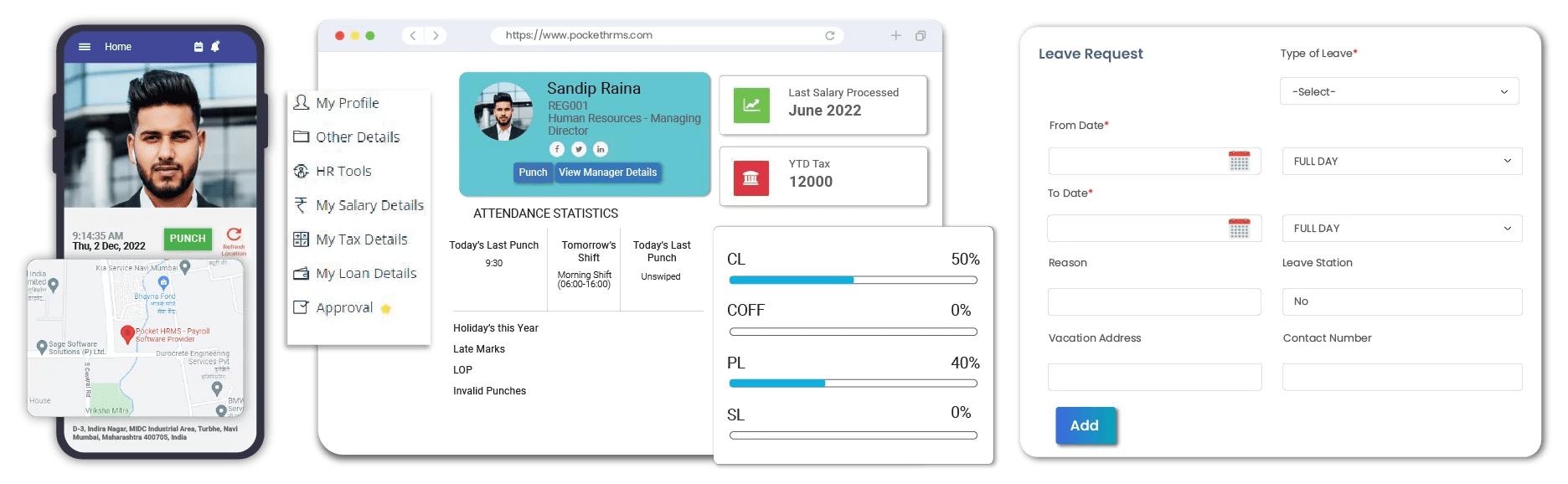 ESS Portal Employee SelfService App Pocket HRMS