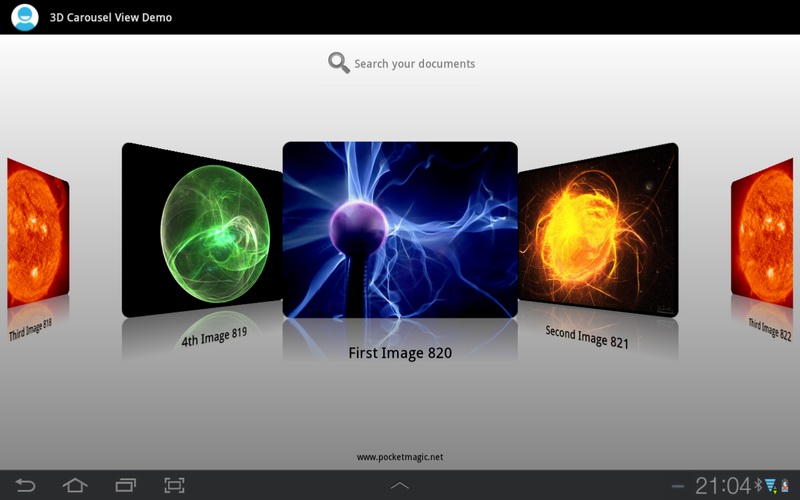 A 3D Carousel View for Android PocketMagic