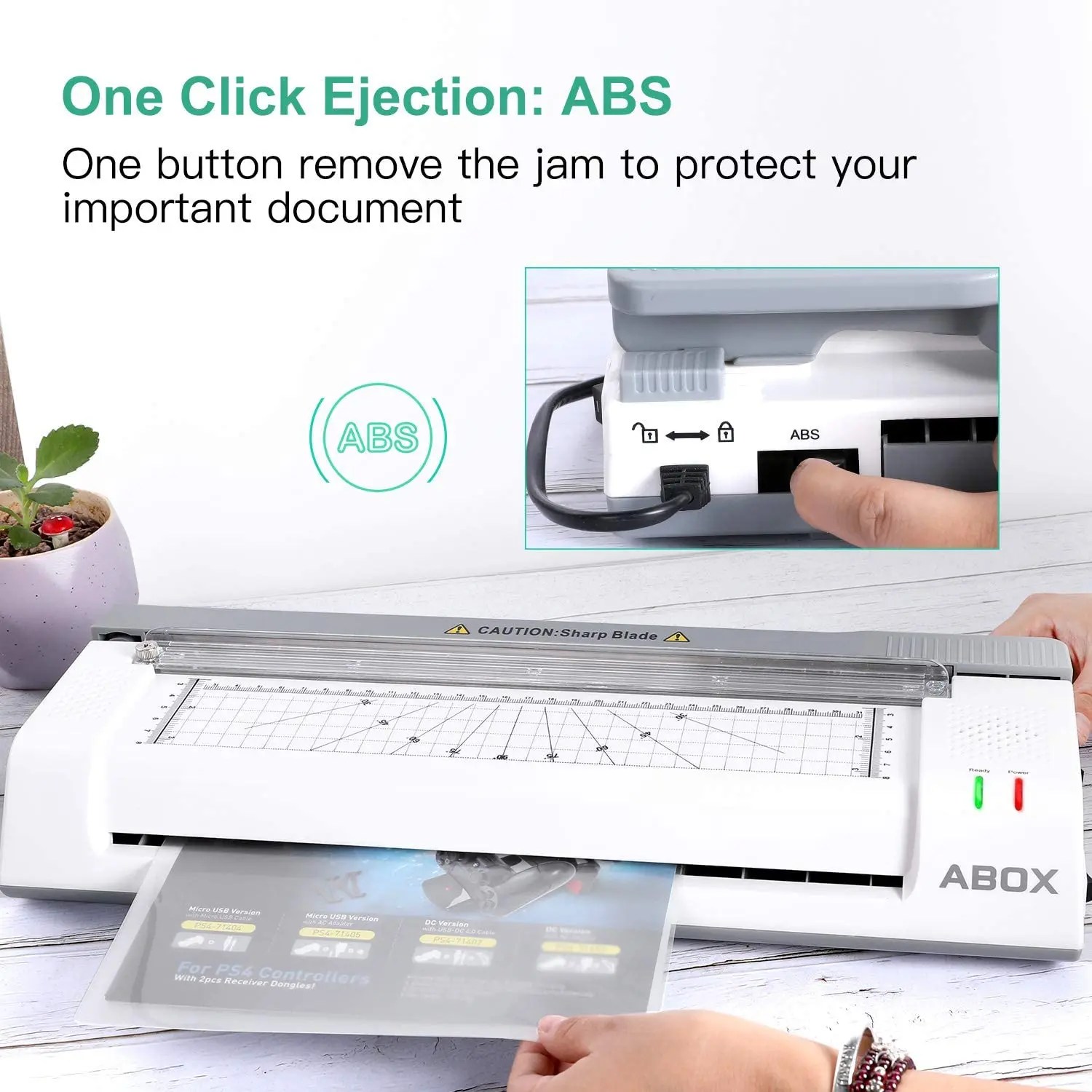 13" Thermal Laminator, Laminating Machine for A3, A4, A6,with Jam