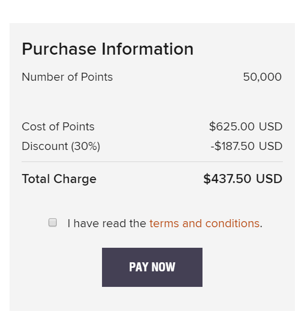 Buy Marriott points at 30 discount pointsHq