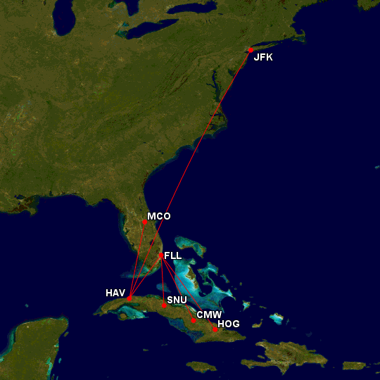 Weak demand for Cuba makes jetBlue feel blue Points with a Crew