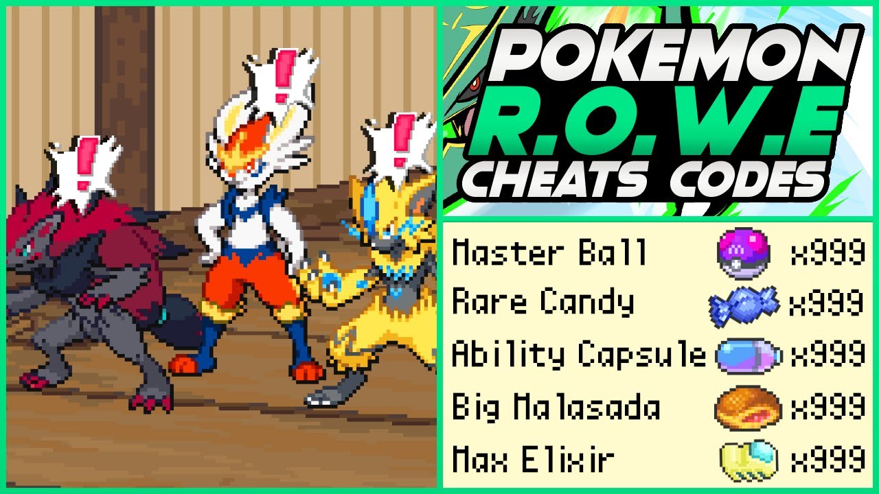 Pokemon ROWE Cheats (GameShark Codes) PokéHarbor
