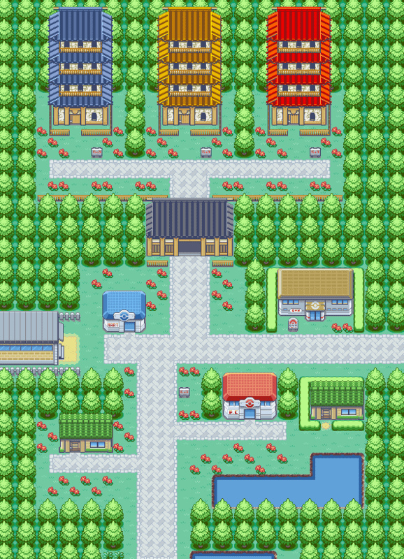 Pokemon Topaz Town Maps
