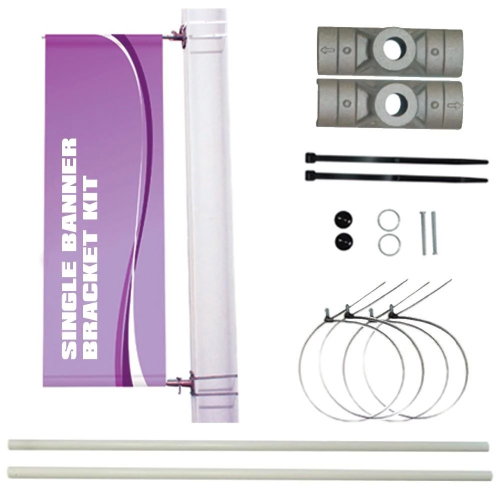 Display your pole banners using our Pole Banner Bracket Kits Pole Banners