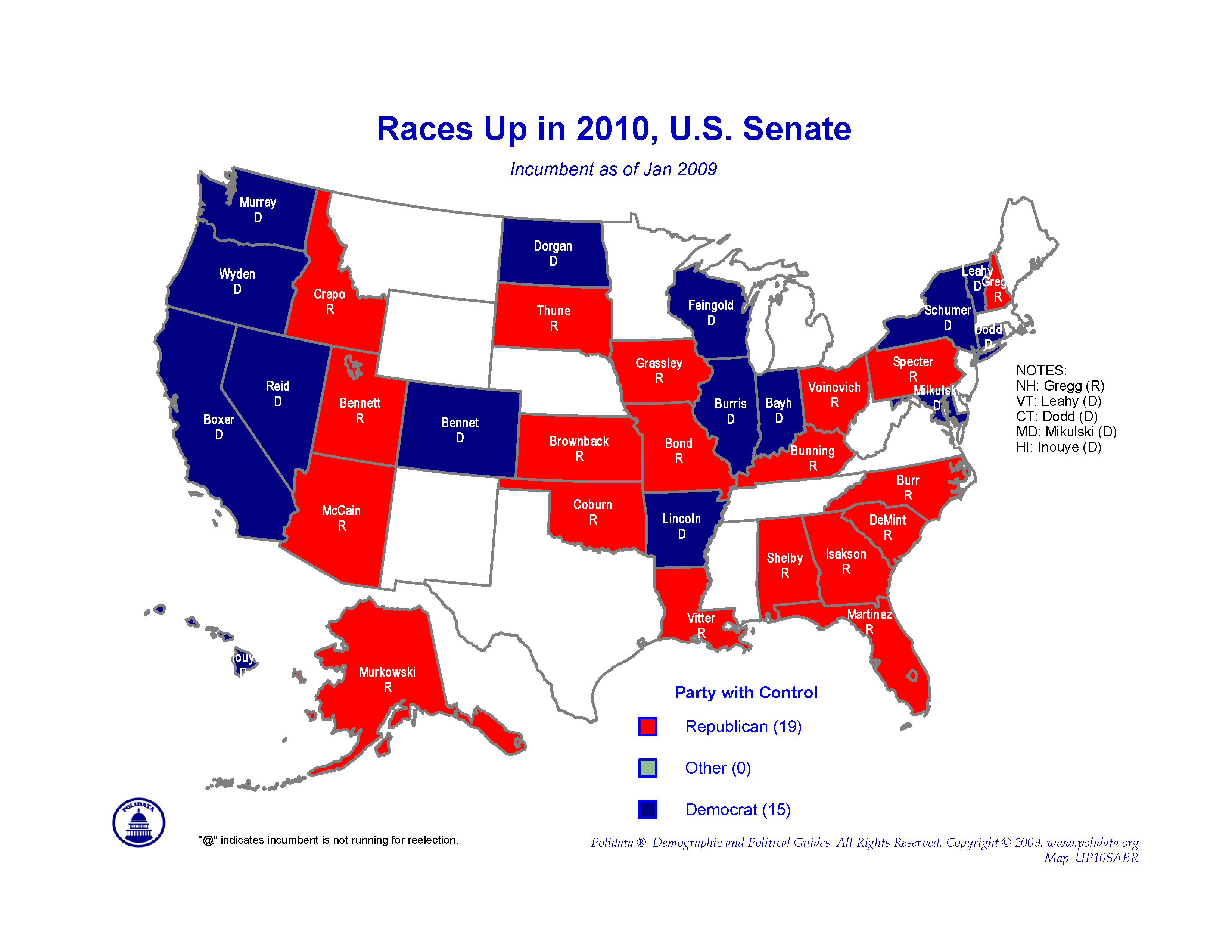 POLIDATA &REG ELECTION MAPS, RACES UP, 20092010