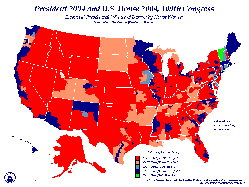 POLIDATA &REG ELECTION MAPSPRESIDENTIAL RESULTS BY CONGRESSIONAL