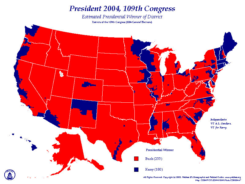 POLIDATA &REG ELECTION MAPSPRESIDENTIAL RESULTS BY CONGRESSIONAL