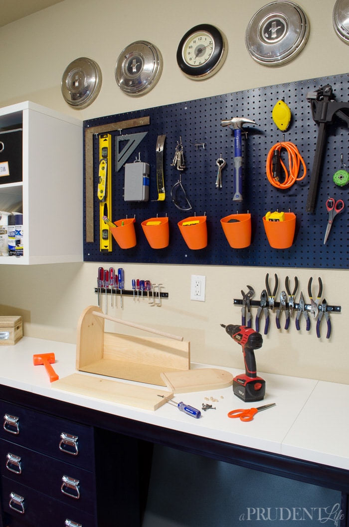 Garage Workbench DIY {How We Ikea Hacked Garage Storage}