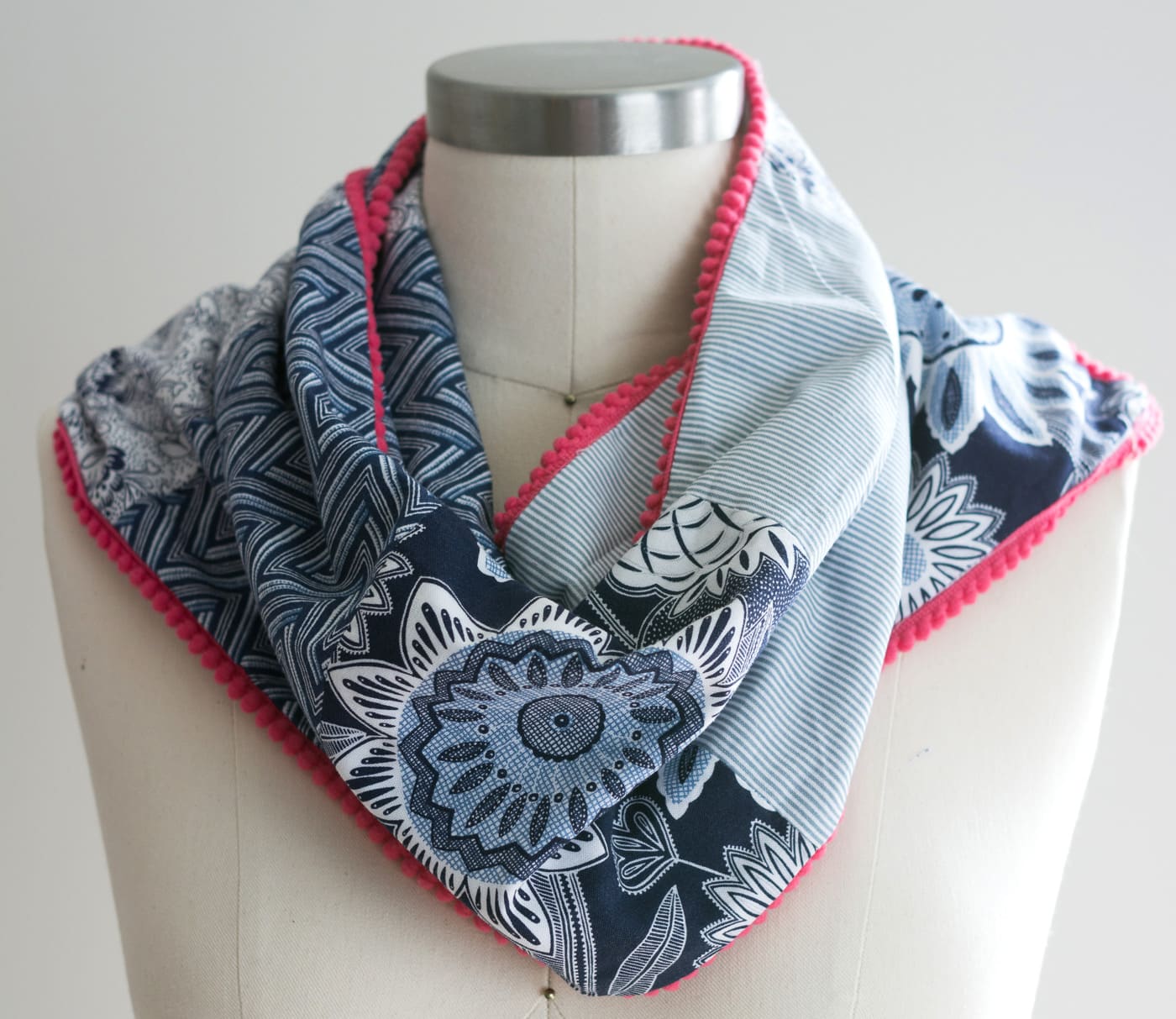 Patchwork Scarf Tutorial on the Polka Dot Chair Blog