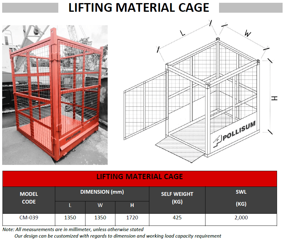Lifting Material Cage Pollisum