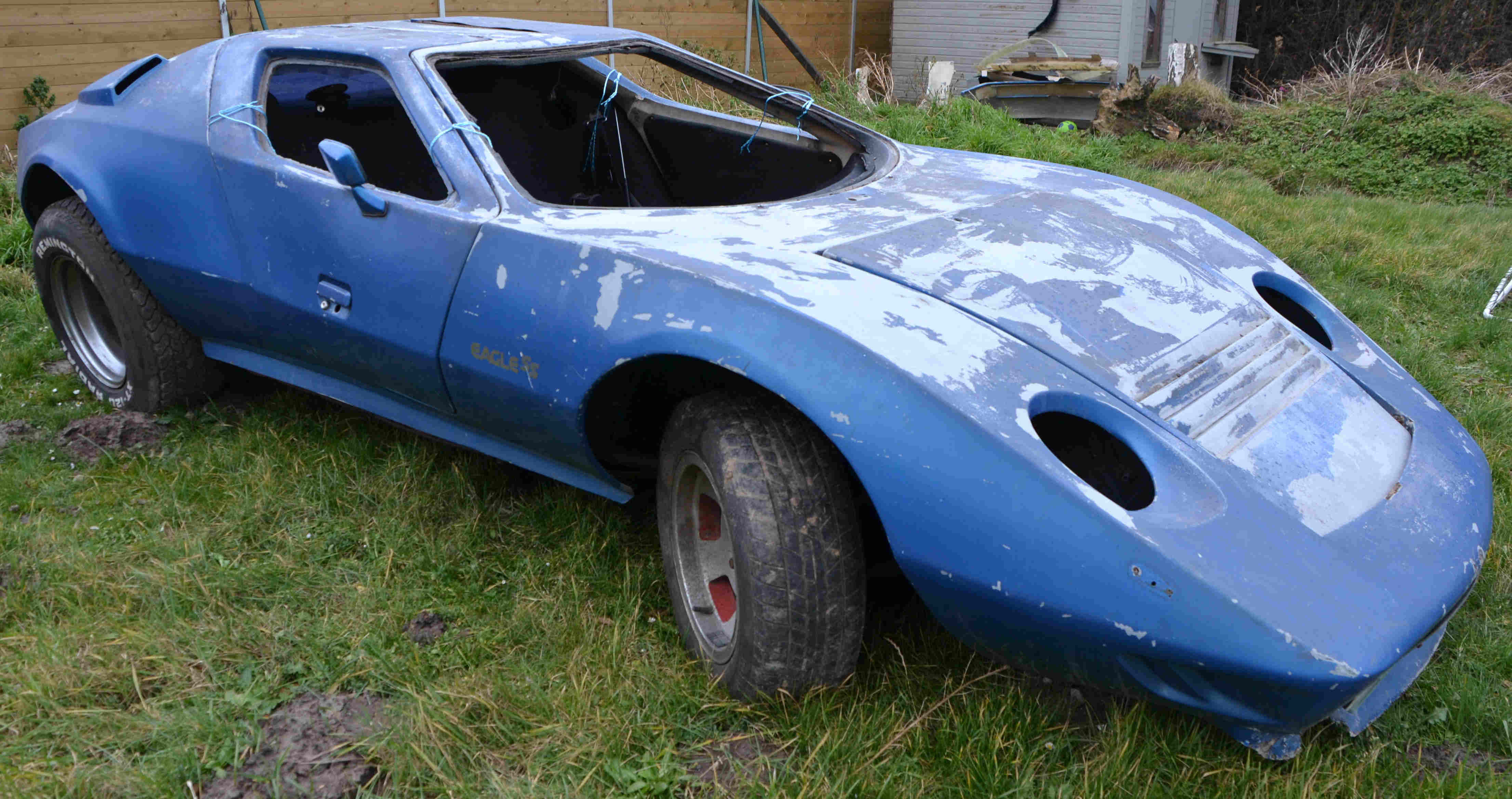 afbeelding van een polyester kit car project waarbij de eagle ss een