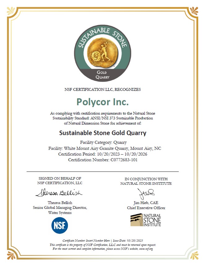 NSI 373 White Mount Airy Quarry Polycor Inc.