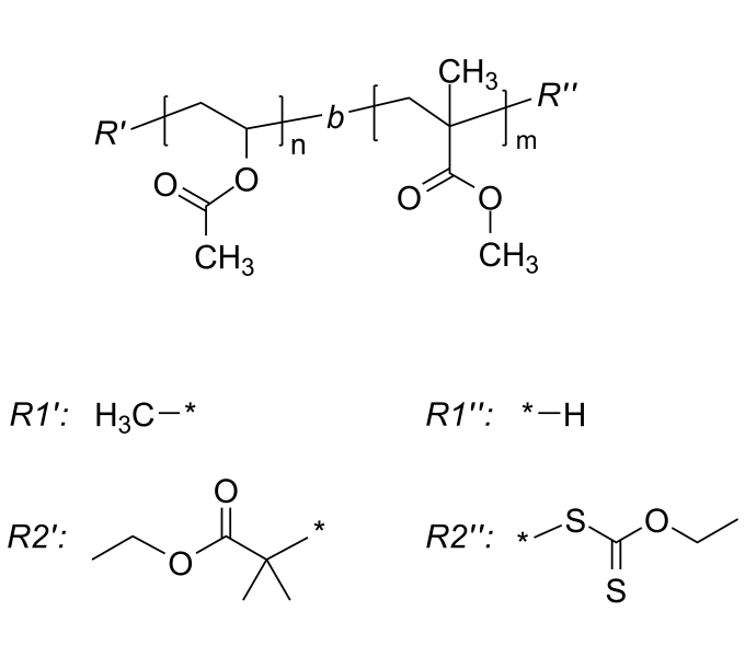 Poly(vinyl acetate)bpoly(methyl methacrylate)