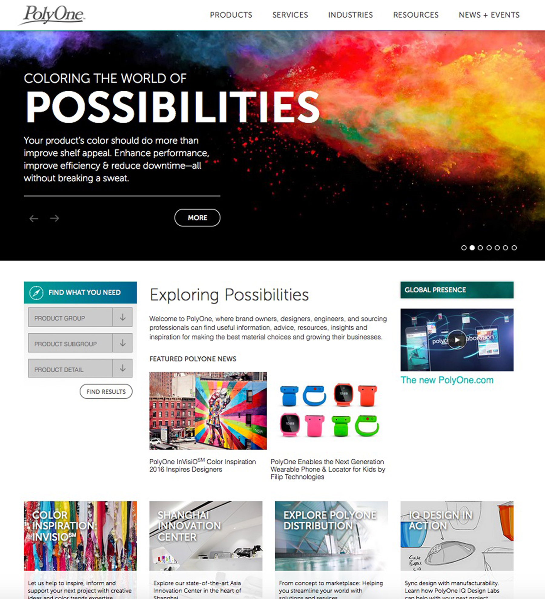 From Inspiration to Innovation PolyOne Launches All New site Polyone