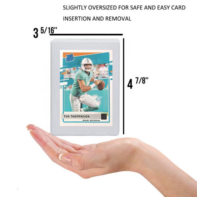 PVC 4x3in Semi Rigid Pokemon Plastic Sleeves , 50pcs Baseball Card Hard