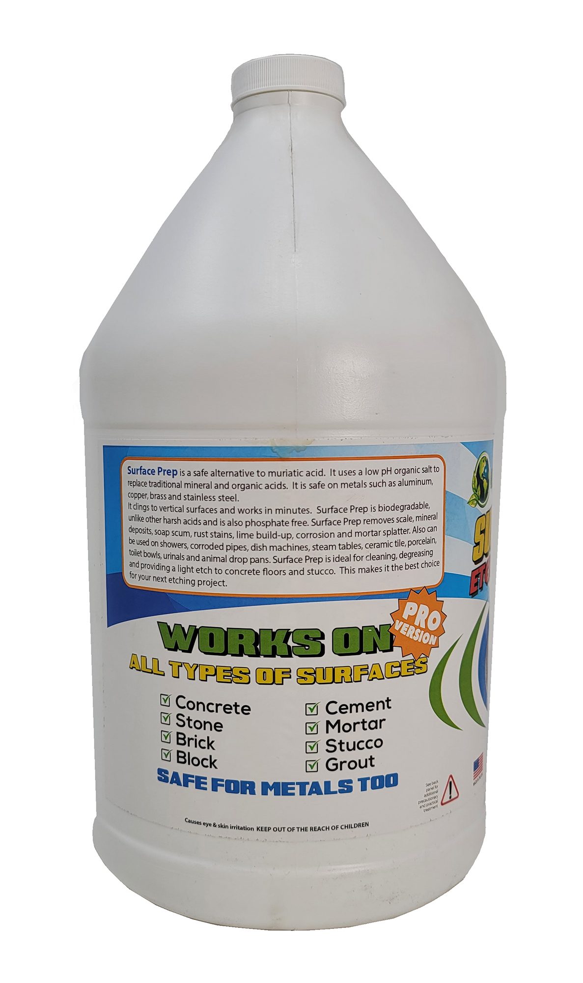Pond Armor Surface Prep is a safer alternative to using muriatic acid