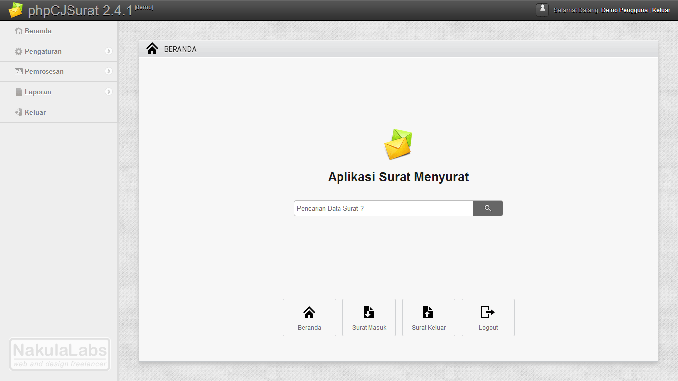 Download Aplikasi Surat Menyurat Dengan CodeIgniter gratis