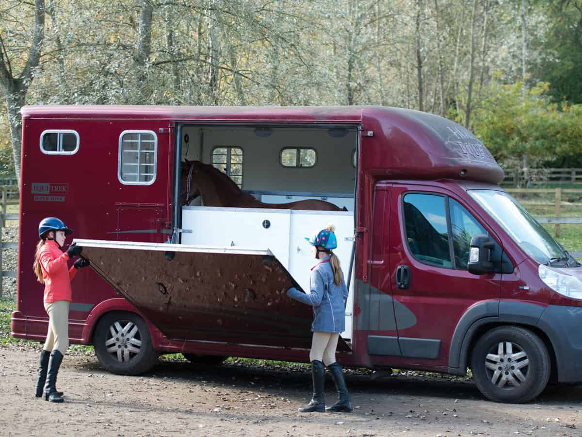 Horse box ramp being lifted Pony Magazine