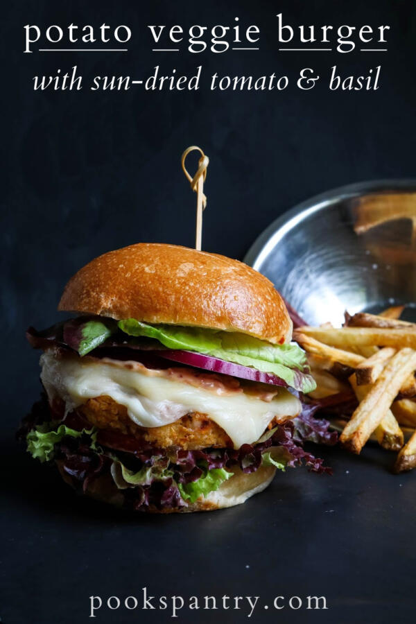 Easy veggie potato burger with basil Pook's Pantry Recipe Blog