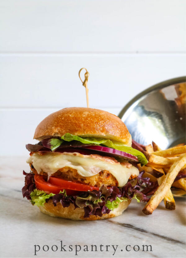 Easy veggie potato burger with basil Pook's Pantry Recipe Blog