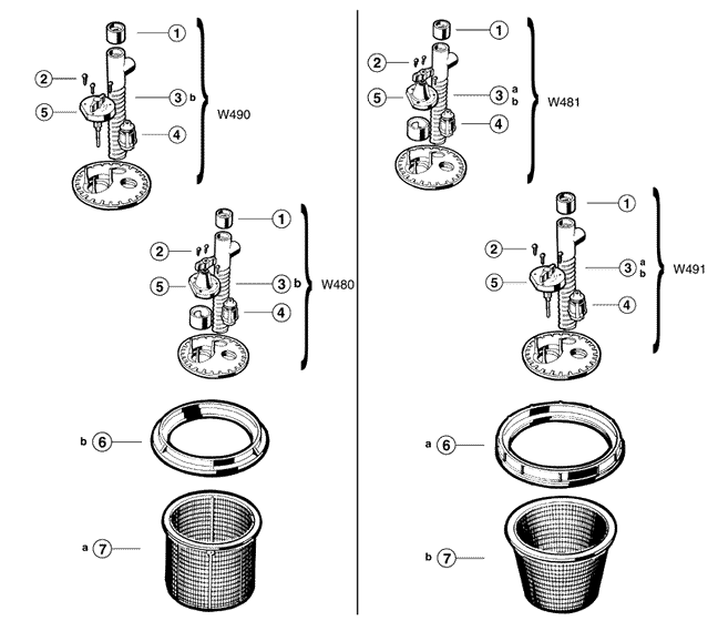 Hayward Skimmer Vac Plates W491